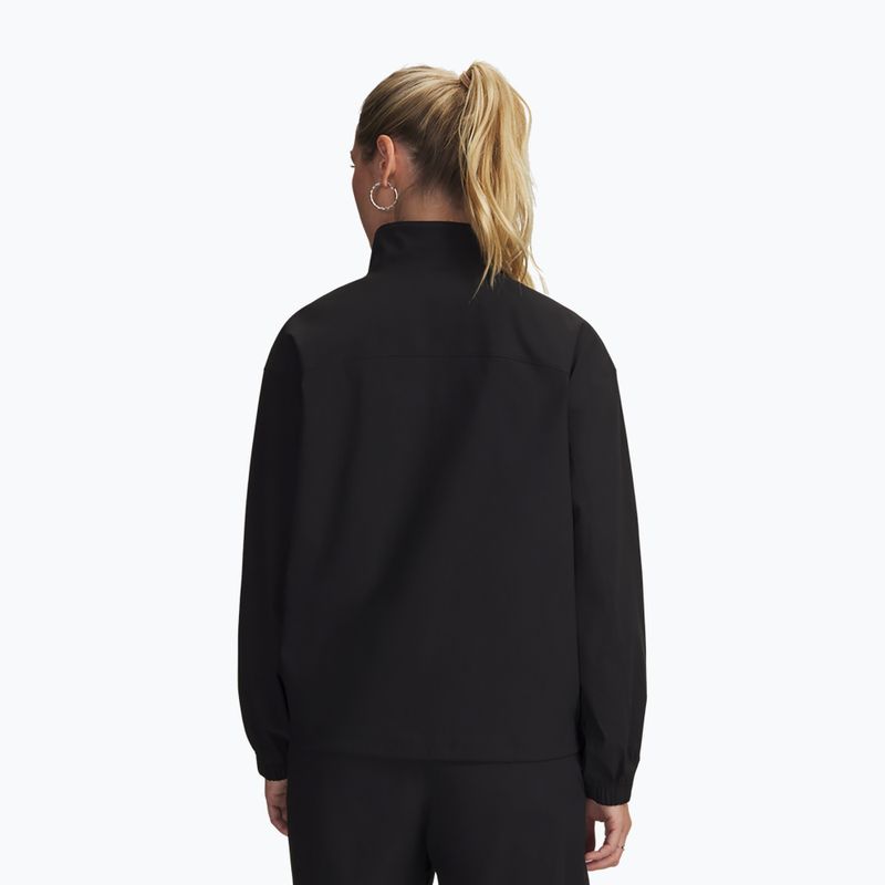 Women's training jacket Under Armour Unstoppable Woven FZ Jacket ultimate black/ultimate black 2
