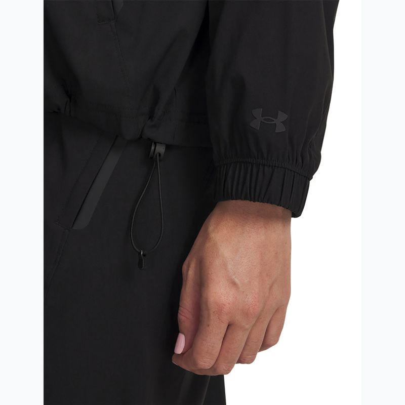Women's training jacket Under Armour Unstoppable Woven FZ Jacket ultimate black/ultimate black 3