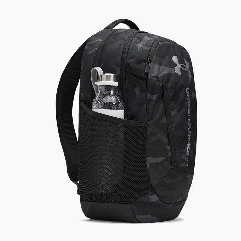 Urban backpack Under Armour Hustle 6.0 29 l black/black/metallic silver 3