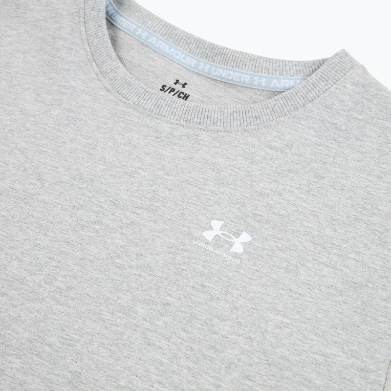Women's sweatshirt Under Armour Sport Terry Crew mod gray light heather/white 3