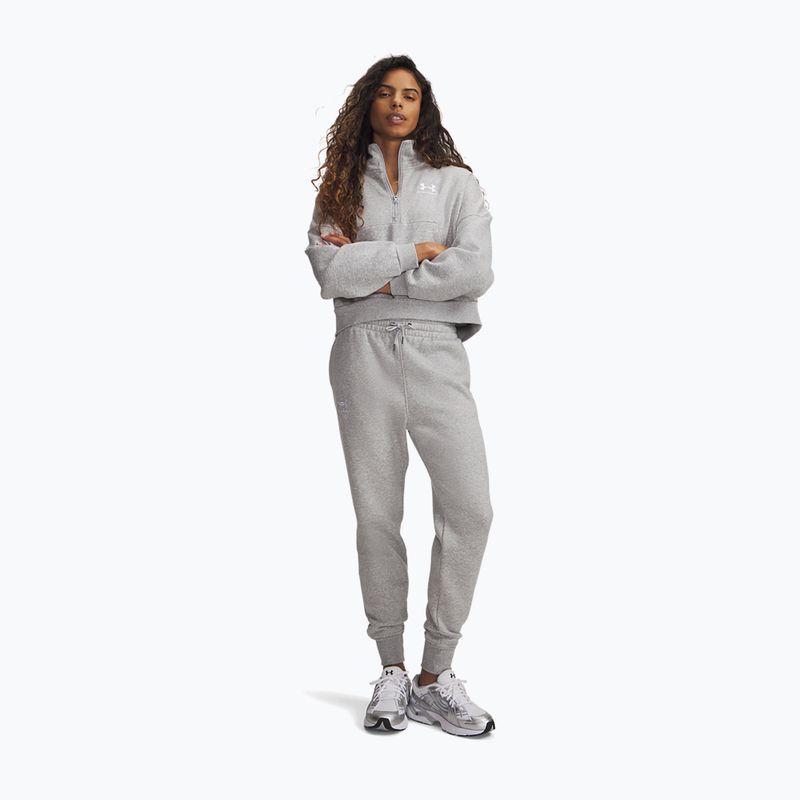 Women's trousers Under Armour Icon Fleece Jogger mod gray light heather/white 2
