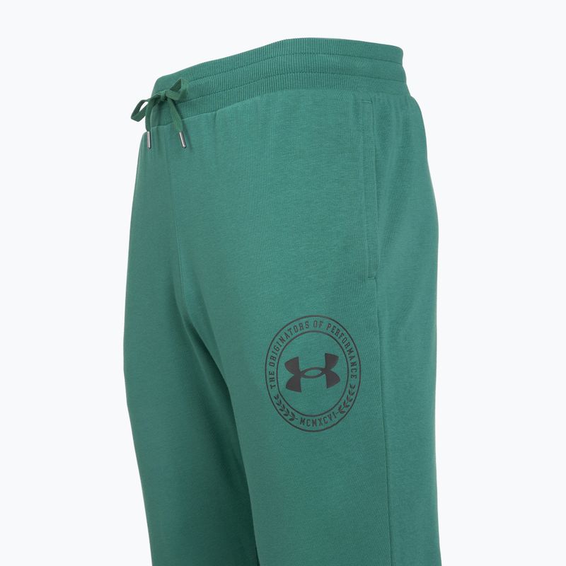 Men's trousers Under Armour Rival LW Graphic Jogger rack green/black 3