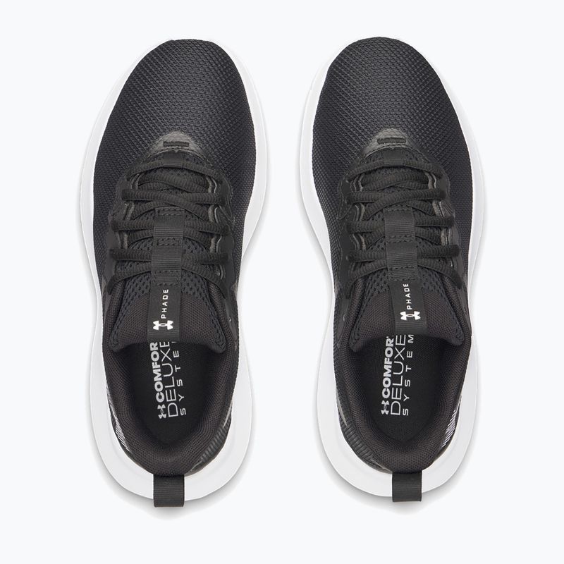 Women's running shoes Under Armour Phade RN 4 black/black/white 3