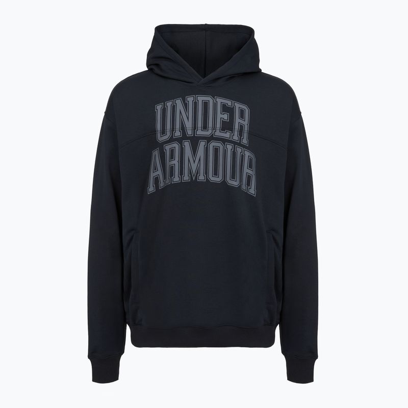 Men's sweatshirt Under Armour Rival LW Graphic Hoodie black/black 4