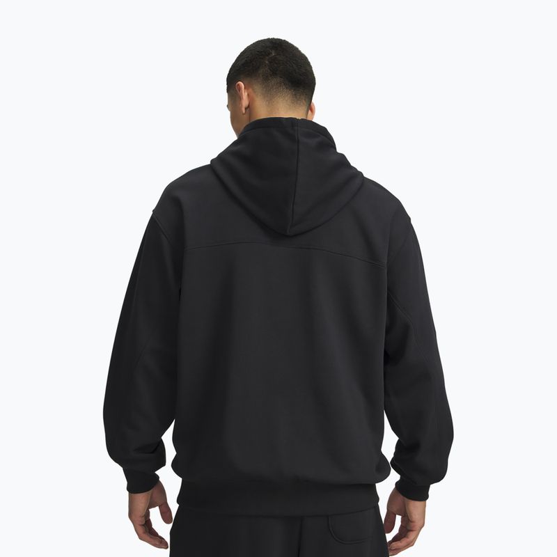 Men's sweatshirt Under Armour Rival LW Graphic Hoodie black/black 2