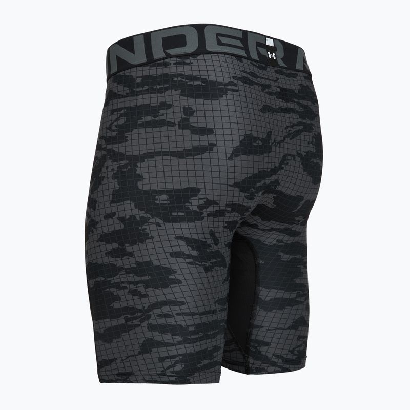 Men's training shorts Under Armour HG Printed Long Short black/castlerock/white 4