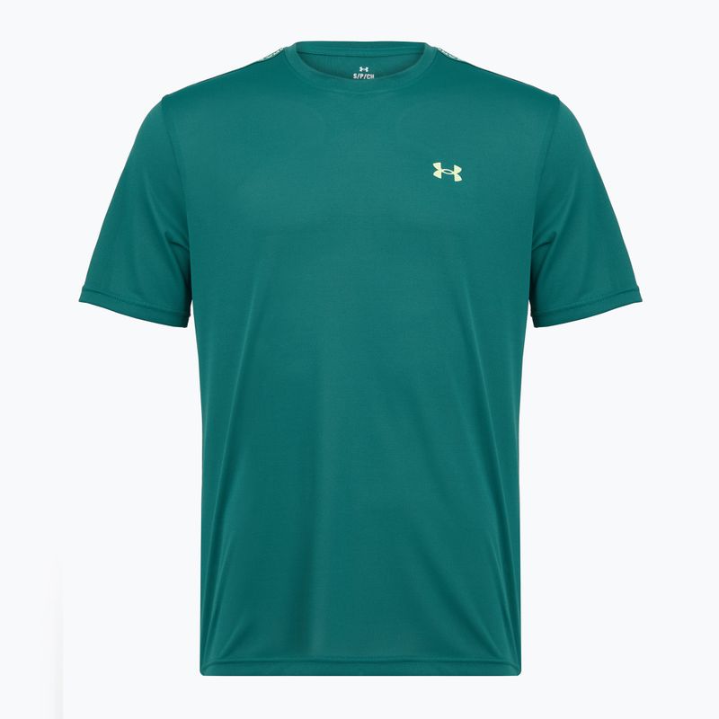 Men's training T-shirt Under Armour Tech Taping rack green/fade green 4