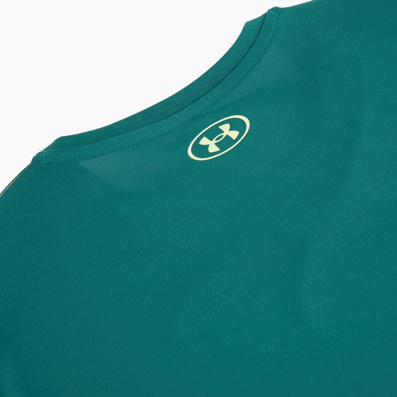 Men's training T-shirt Under Armour Tech Taping rack green/fade green 7