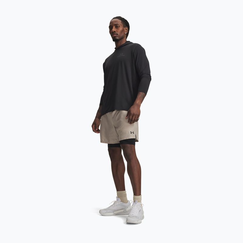 Men's training shorts Under Armour Vanish Woven 2.0 2IN1 Shorts timberwolf taupe/black 2
