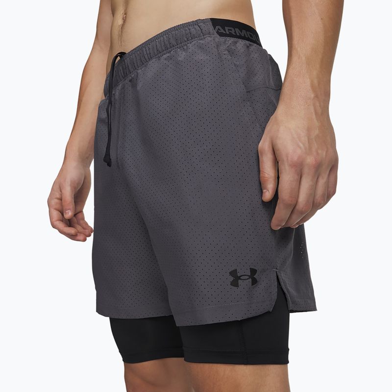 Men's training shorts Under Armour Vanish Woven 2.0 2IN1 Shorts castlerock/black 4