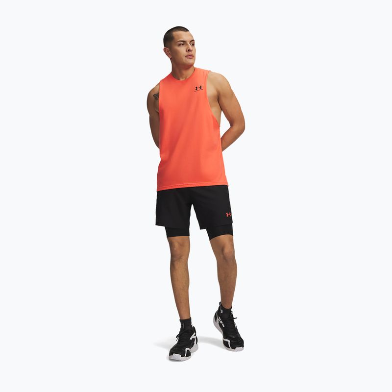 Men's training shorts Under Armour Vanish Woven 2.0 2IN1 Shorts ultimate black/venom red/venom red 2