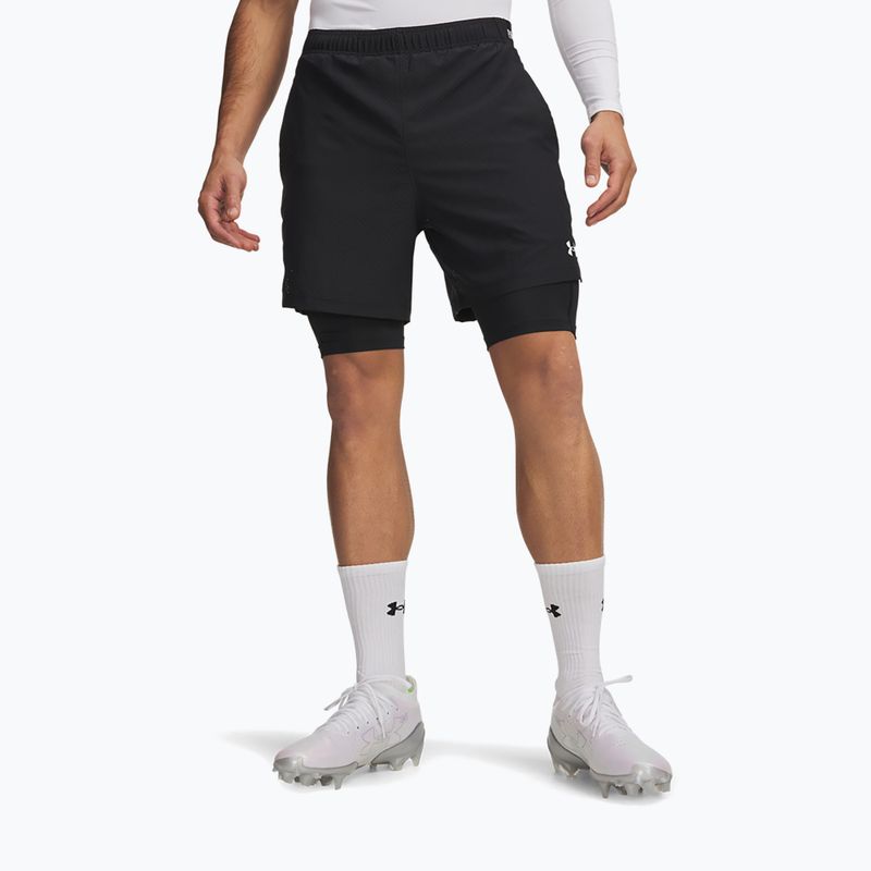 Men's training shorts Under Armour Vanish Woven 2.0 2IN1 Shorts black/white