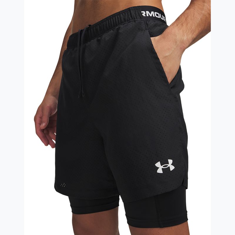 Men's training shorts Under Armour Vanish Woven 2.0 2IN1 Shorts black/white 4