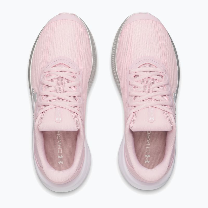 Women's running shoes Under Armour Chase prime pink/metallic silver/white 3