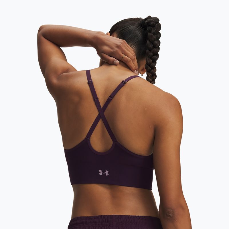 Training bra Under Armour Vanish Seamless Low purple echo/mauve pink 2