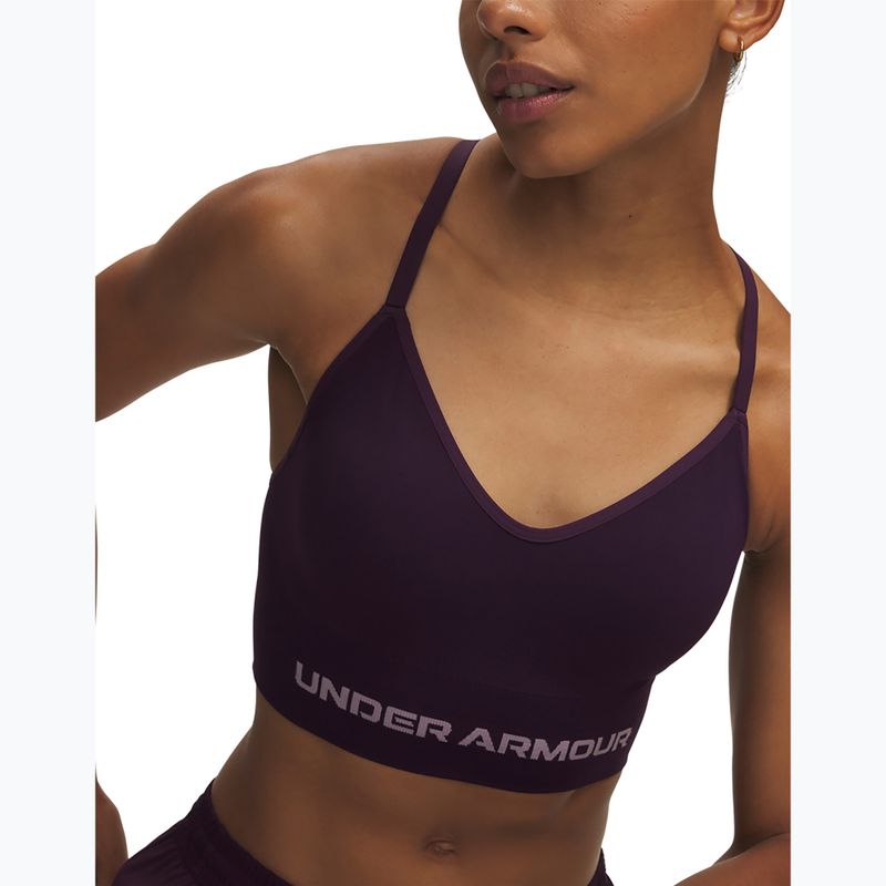 Training bra Under Armour Vanish Seamless Low purple echo/mauve pink 3