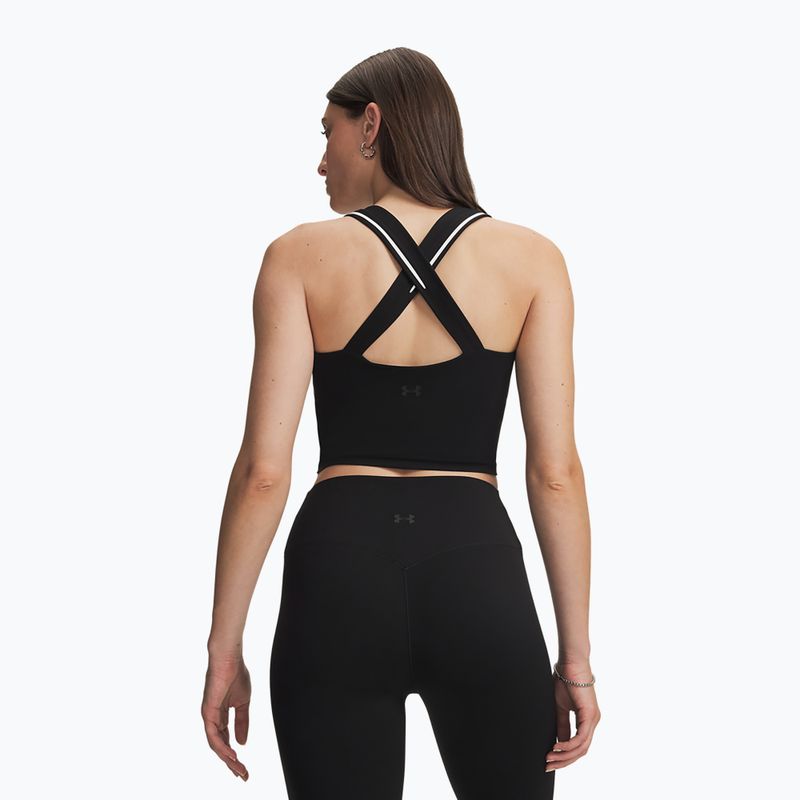 Women's training shirt Under Armour Meridian Contour Tank ultimate black/white/ultimate black 2