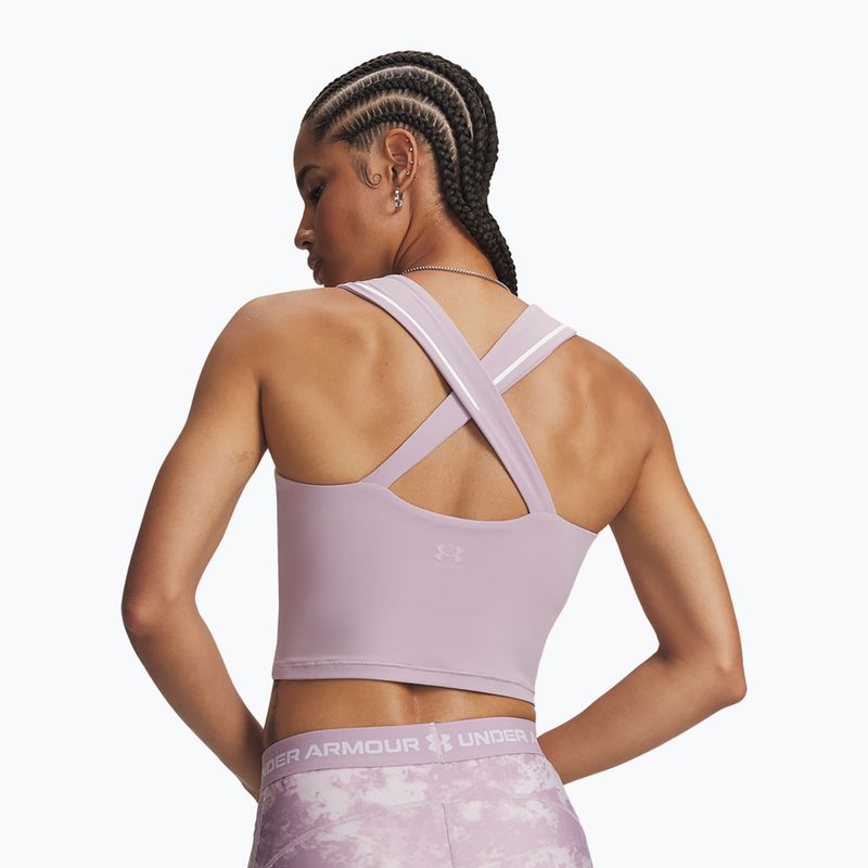 Women's training shirt Under Armour Meridian Contour Tank mauve pink/white/mauve pink 2