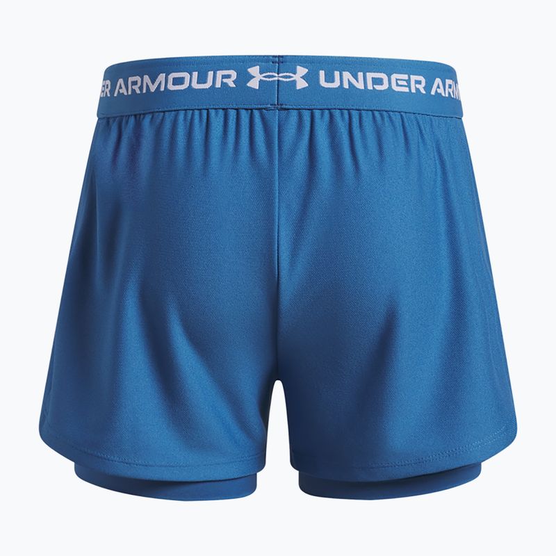 Children's training shorts Under Armour UA Tech Play Up 2IN1 Shorts aegean blue/white 2