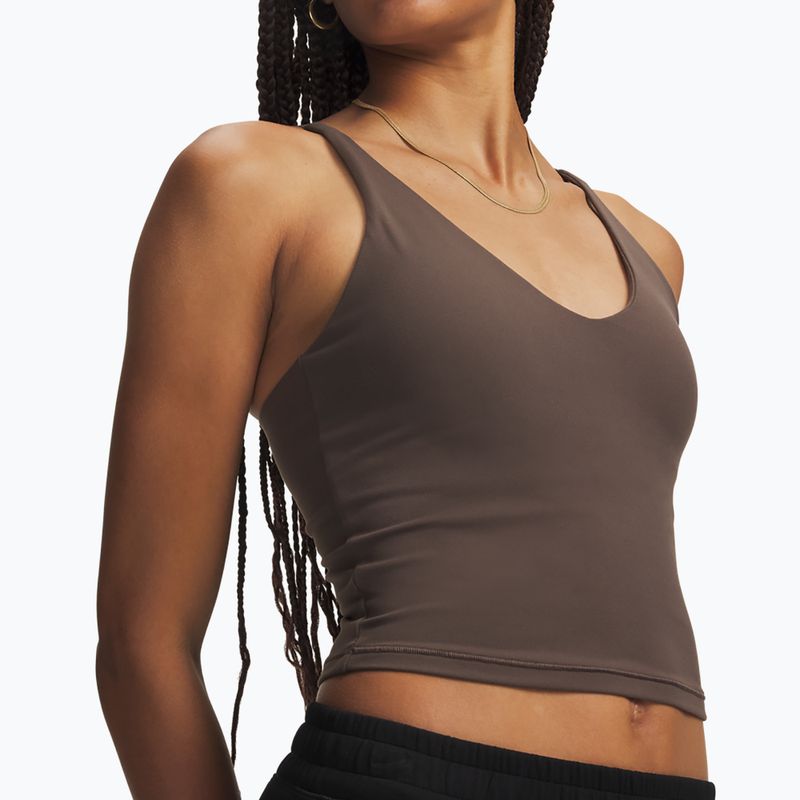 Women's training shirt Under Armour Meridian Support Tank peppercorn/peppercorn 3