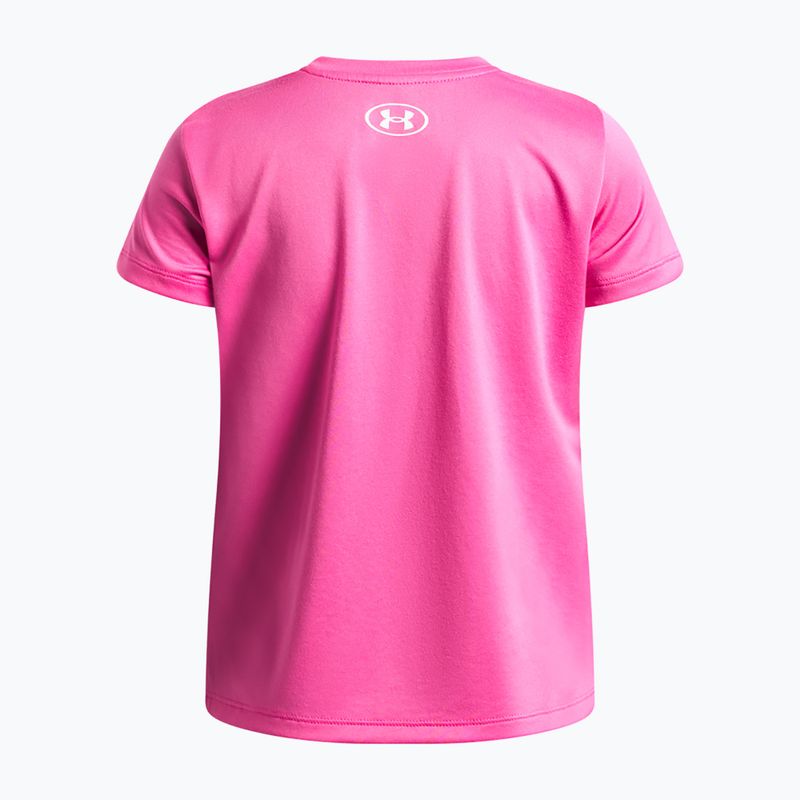 Children's training shirt Under Armour Tech SSC SS pink frenzy/white 2
