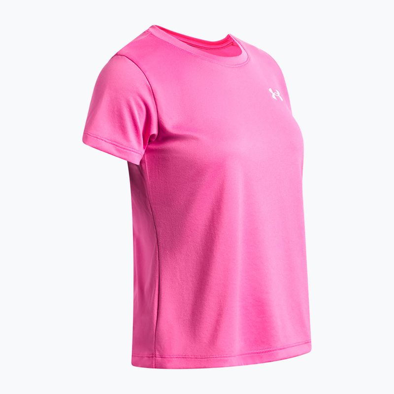 Children's training shirt Under Armour Tech SSC SS pink frenzy/white 3