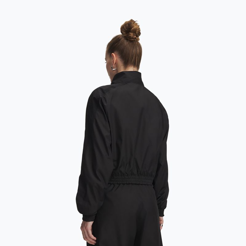 Women's training jacket Under Armour Rival Woven Jacket ultimate black/white 2