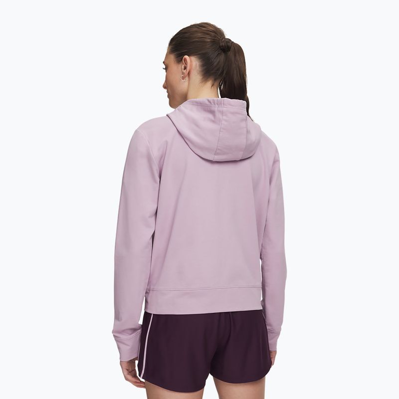 Women's sweatshirt Under Armour Sport Terry FZ mauve pink/white 2