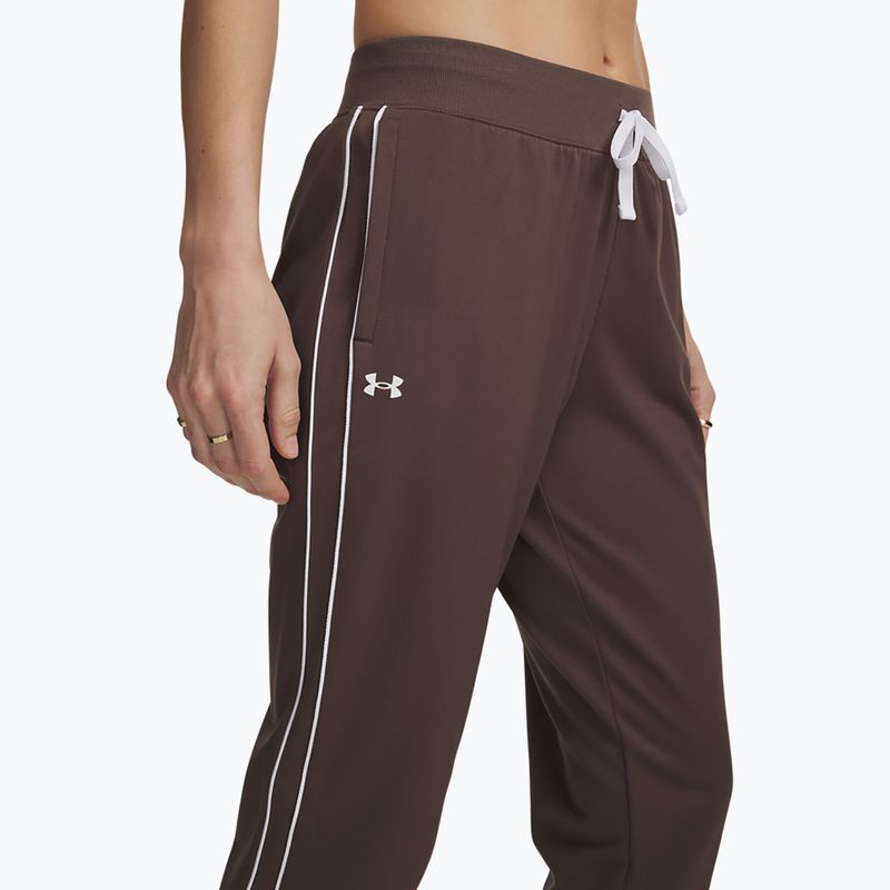 Women's tracksuit Under Armour Rival Tricot Tracksuit HD peppercorn/white 4