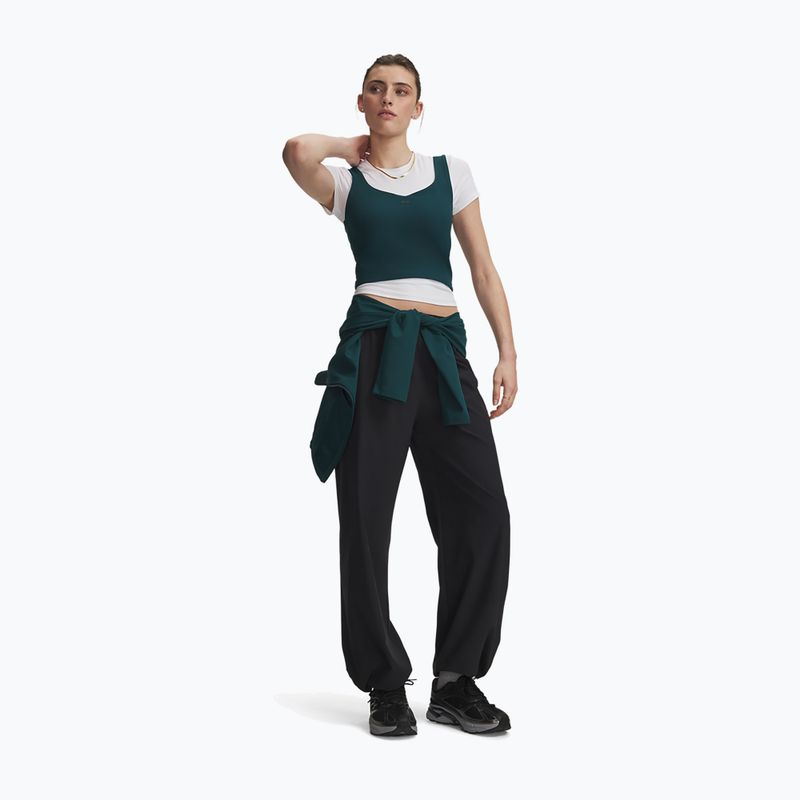 Women's training trousers Under Armour Rival Woven Core Pants black/white 2