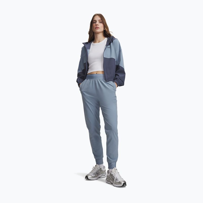 Women's training trousers Under Armour Sport High Rise Woven Pant blue wind/black 2