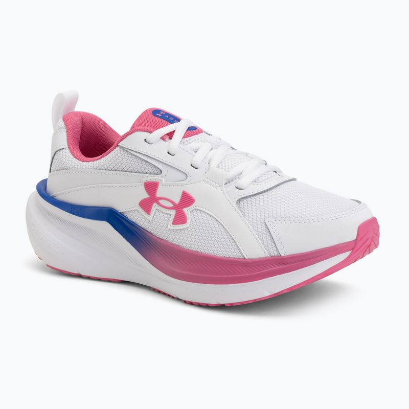 Women's running shoes Under Armour Assert 11 white/pink frenzy/pink frenzy