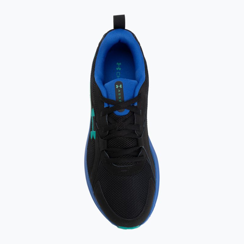 Men's running shoes Under Armour Assert 11 black/team royal/geode green 5