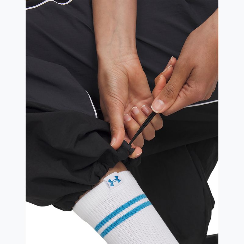 Women's trousers Under Armour Unstoppable Woven Wind ultimate black/anthracite/anthracite 4