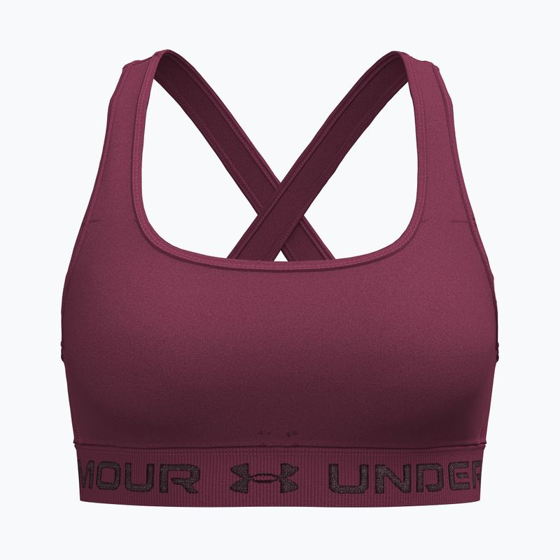 Training bra Under Armour Crossback Mid claret/ox blood