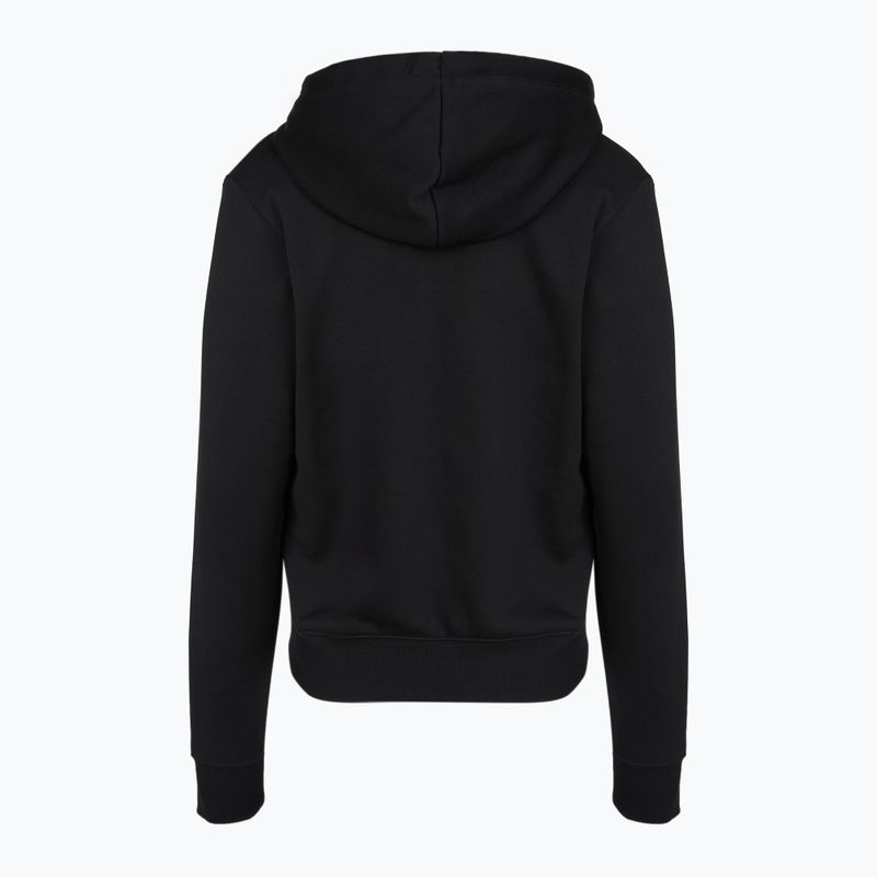 Women's sweatshirt Under Armour Rival Fleece Full Zip ultimate black/white 2