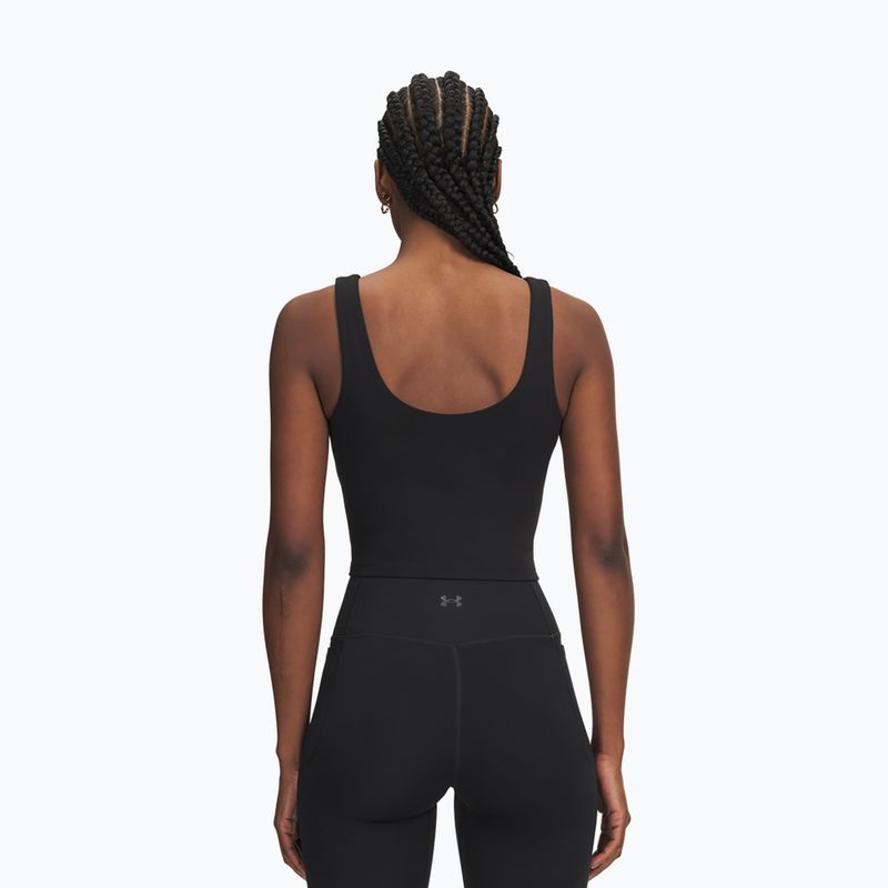 Women's training shirt Under Armour Motion Tank ultimate black/white 2