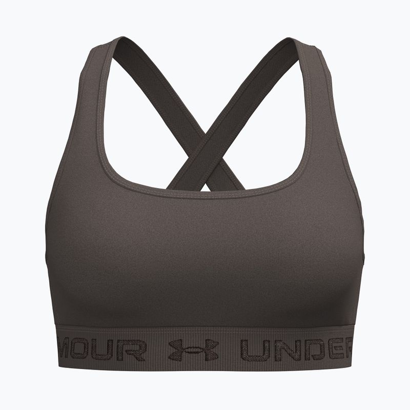 Training bra Under Armour Crossback Mid peppercorn/kona brown