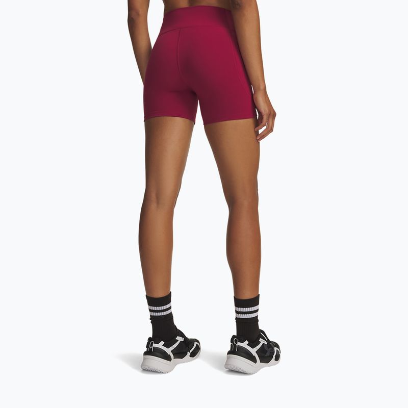 Women's training shorts Under Armour Motion Middy claret/ox blood 3