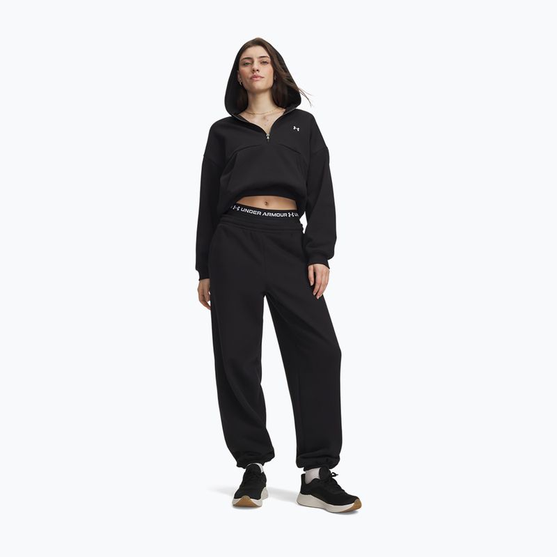 Women's trousers Under Armour Icon Fleece Gym Pant ultimate black/white 2