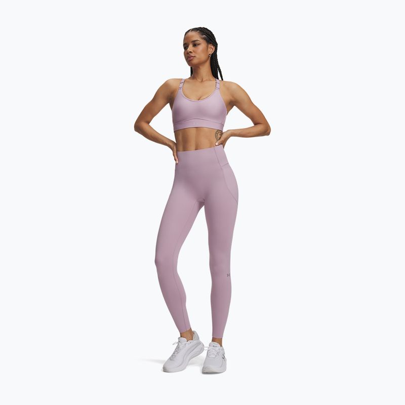 Women's training leggings Under Armour Vanish Elite Leggings mauve pink/metallic silver 2