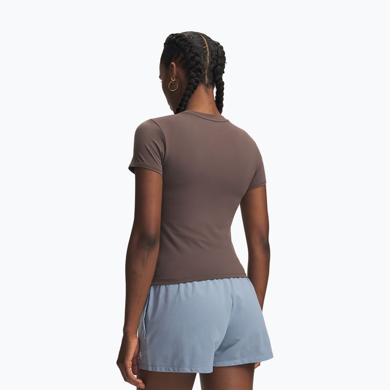 Women's training shirt Under Armour Motion Fitted SS peppercorn/white 2