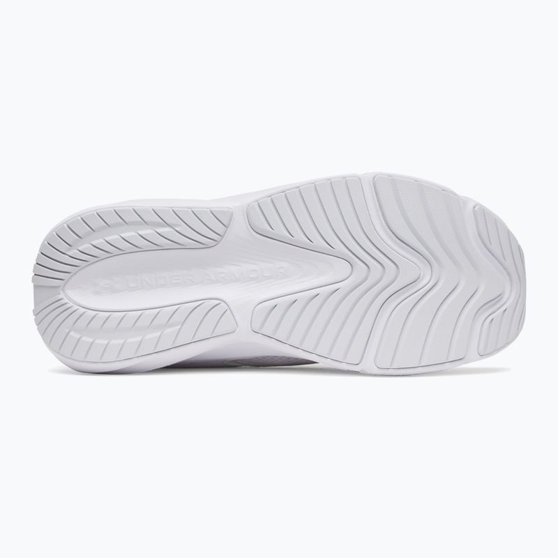 Women's running shoes Under Armour Surge 5 white/white/iridescent 4