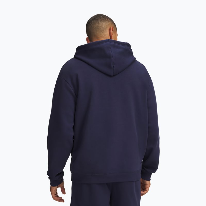 Men's sweatshirt Under Armour Rival Fleece Hoodie midnight navy/white 2
