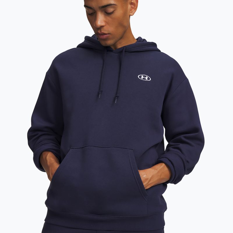 Men's sweatshirt Under Armour Rival Fleece Hoodie midnight navy/white 3