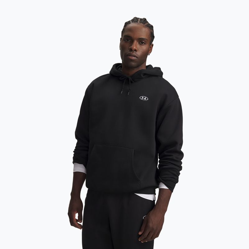 Men's sweatshirt Under Armour Rival Fleece Hoodie ultimate black/white