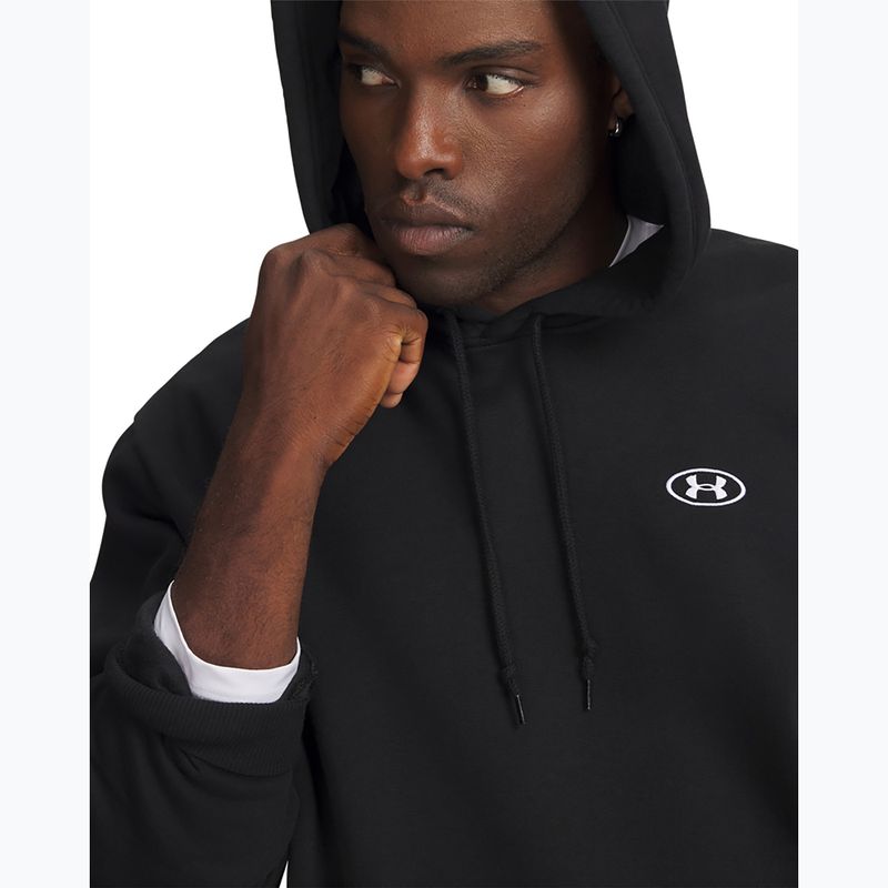 Men's sweatshirt Under Armour Rival Fleece Hoodie ultimate black/white 3