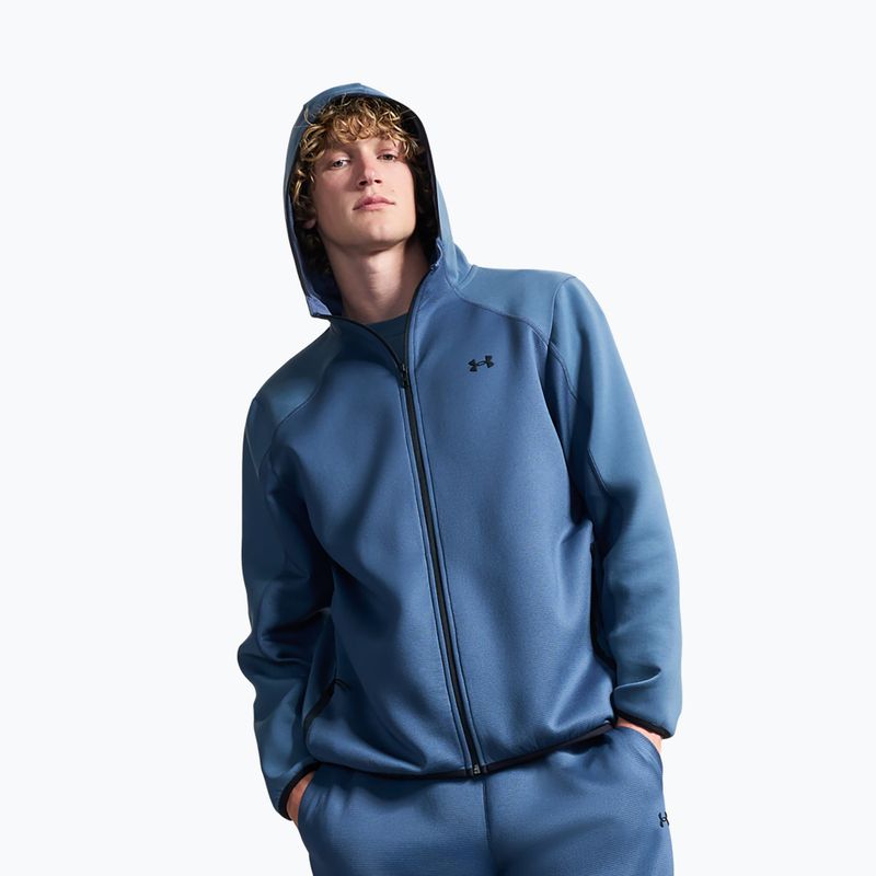 Men's training sweatshirt Under Armour Unstoppable Fleece downpour gray/black