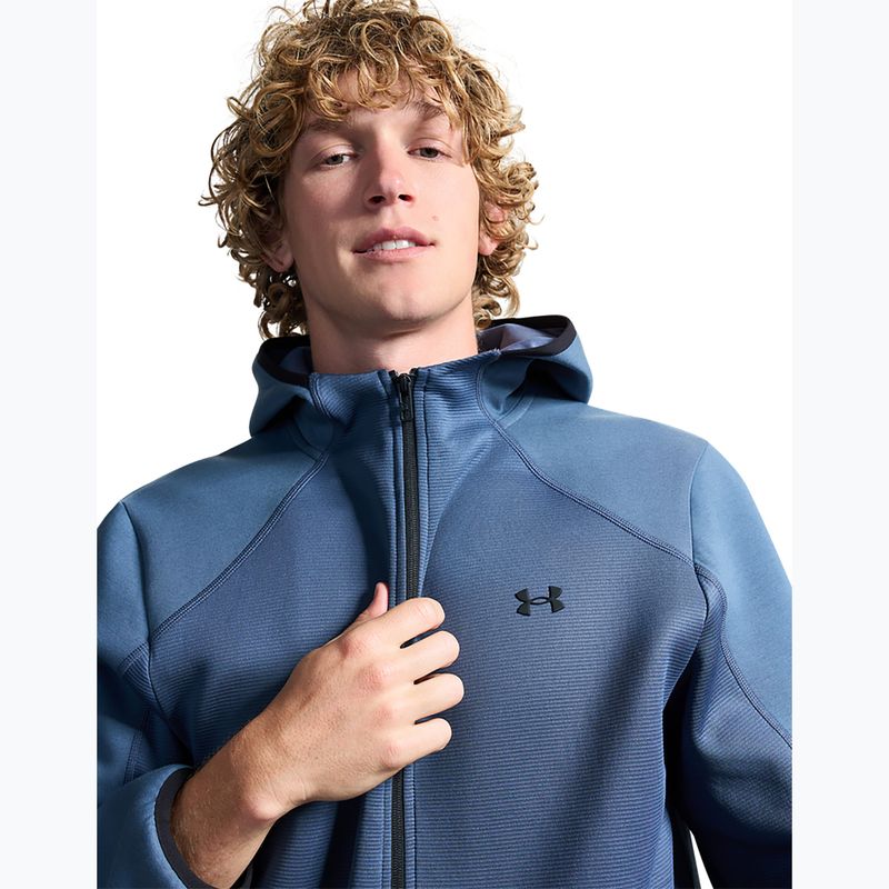 Men's training sweatshirt Under Armour Unstoppable Fleece downpour gray/black 5