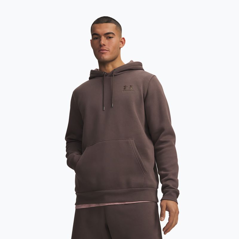 Men's sweatshirt Under Armour Essential Fleece Hoodie peppercorn/peppercorn
